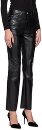 FRAME Black 'Le High 'N' Tight' Leather Pants