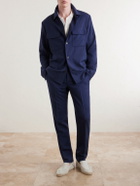 Slowear - Wool, Silk and Linen-Blend Overshirt - Blue