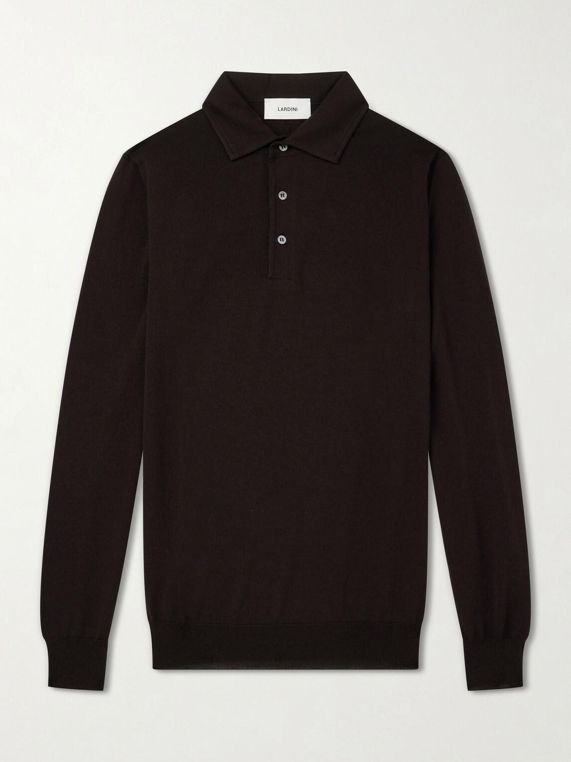 Lardini - Virgin Wool Polo Sweater - Brown