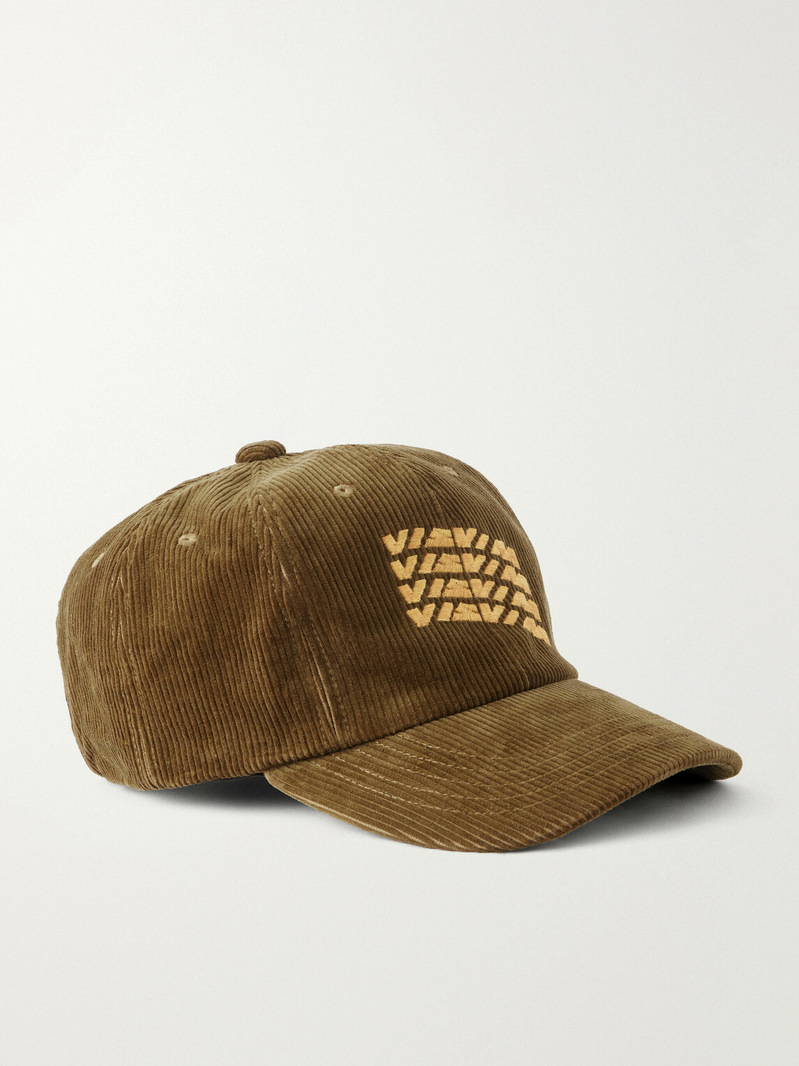 Visvim - Logo-Embroidered Cotton-Corduroy Cap - Brown