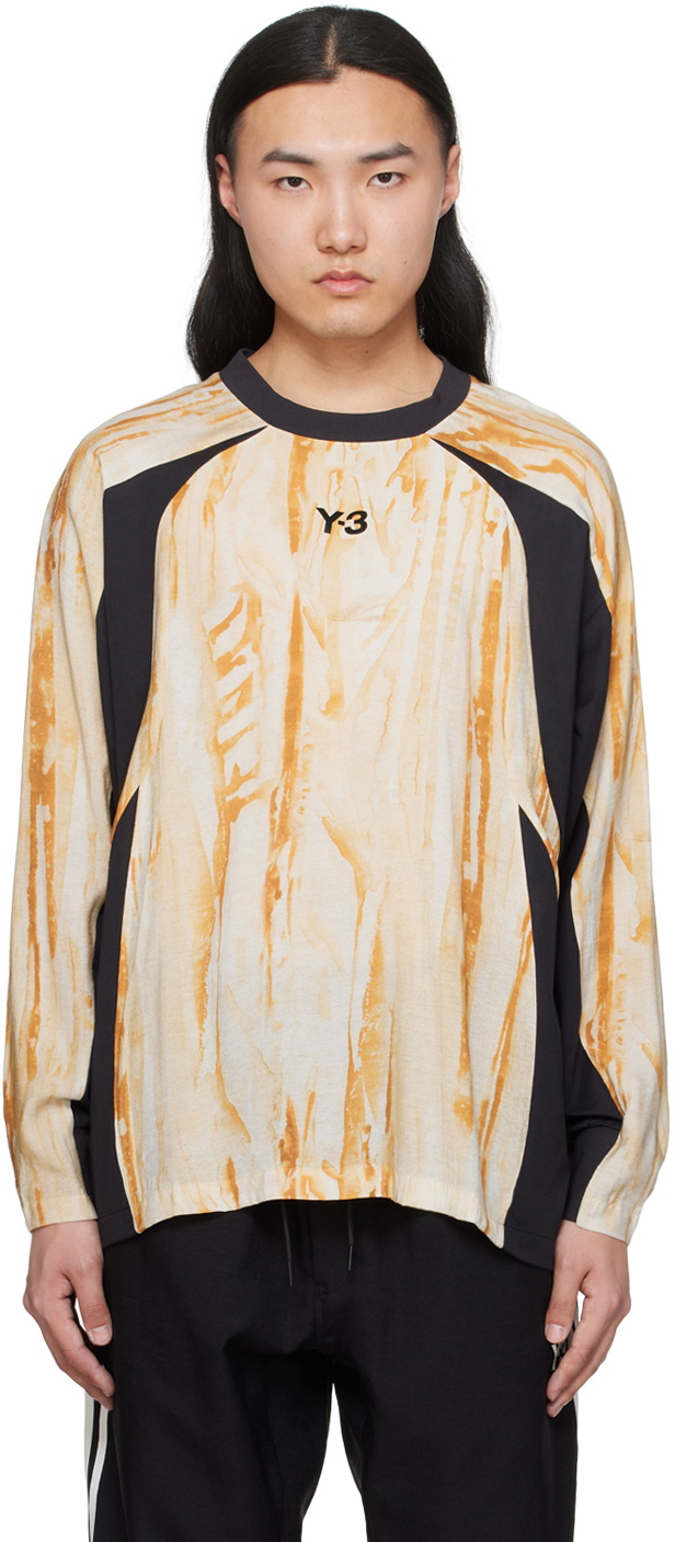 Photo: Y-3 Beige Rust Dye Long Sleeve T-Shirt