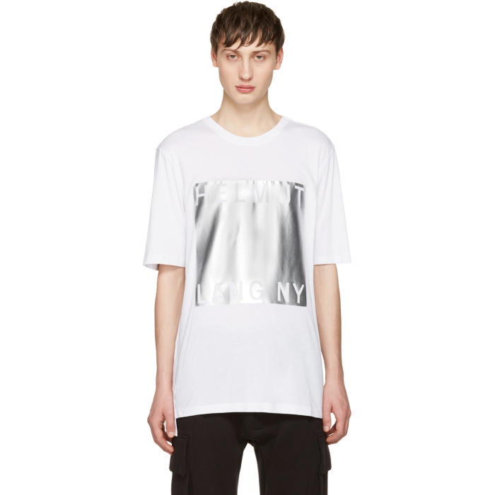 Helmut Lang White Box Fit Print T-Shirt Helmut Lang