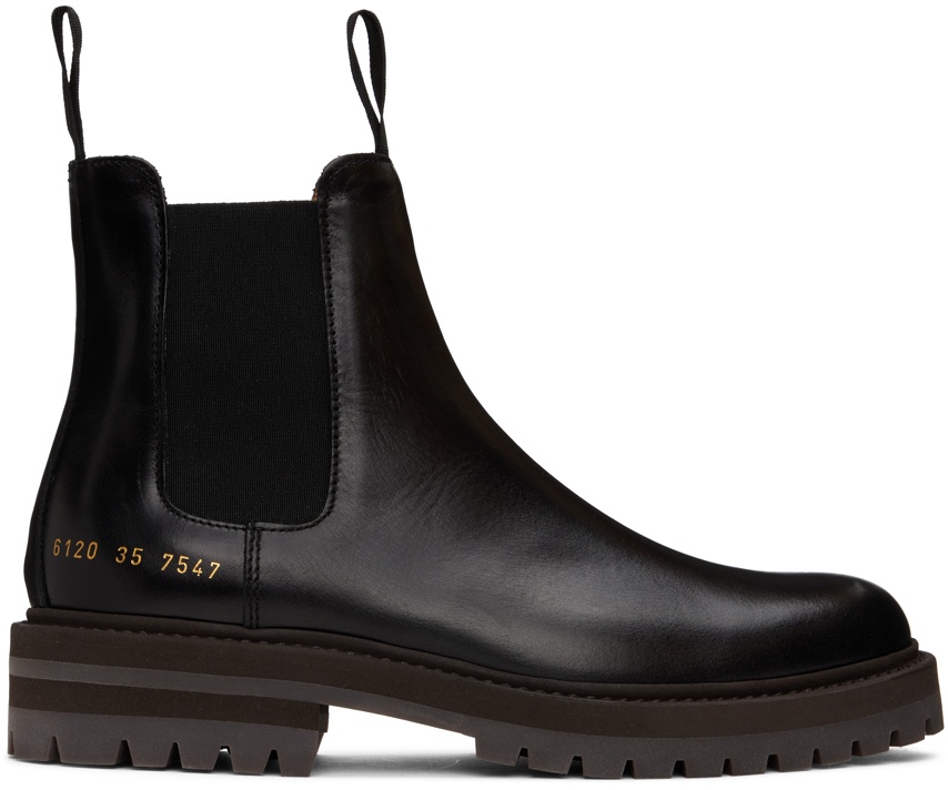 Photo: Common Projects Black Grained Chelsea Boots