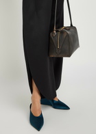Alaïa Petal Sculpted Wool Trousers Black