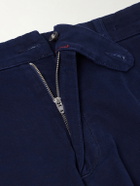 Massimo Alba - Winch Straight-Leg Cotton-Blend Twill Trousers - Blue