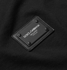 Dolce & Gabbana - Appliquéd Cotton-Jersey T-Shirt - Men - Black