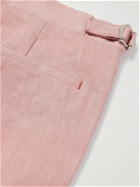 Richard James - Straight-Leg Linen-Blend Suit Trousers - Pink