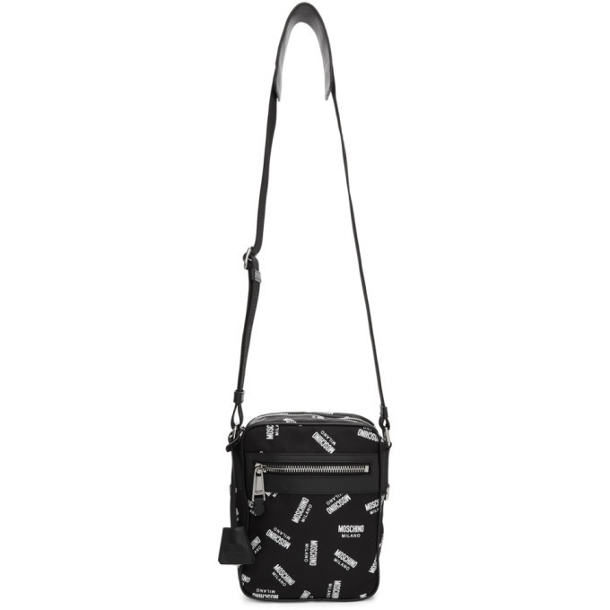 Photo: Moschino Black Logo Print Bag