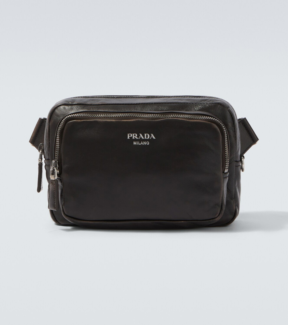 Prada Distressed leather crossbody bag