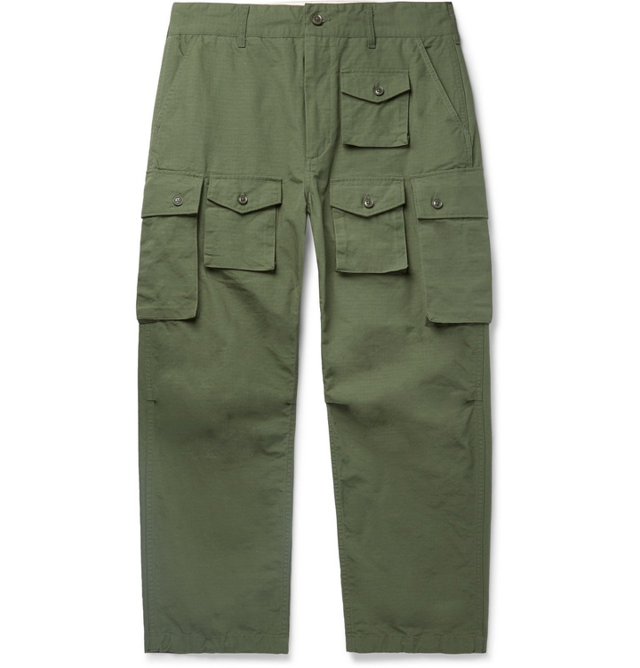 Photo: Engineered Garments - Cotton-Ripstop Cargo Trousers - Green