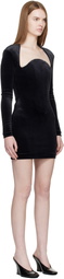 Mugler Black Velvet Minidress