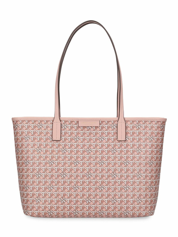 Photo: TORY BURCH Small Coated Cotton Zip Tote Bag