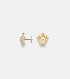 Yvonne Léon Tortue Coeur 9kt gold earrings with diamonds
