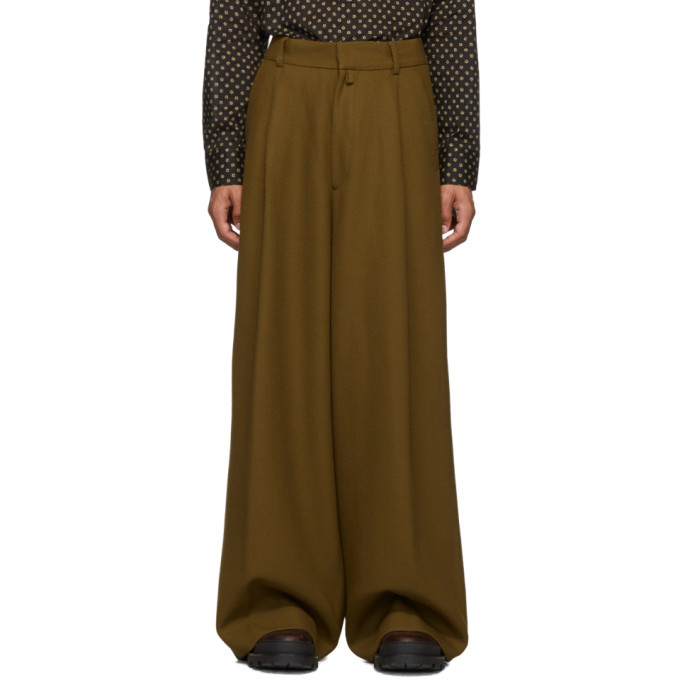 Photo: Dries Van Noten Brown Previs Trousers