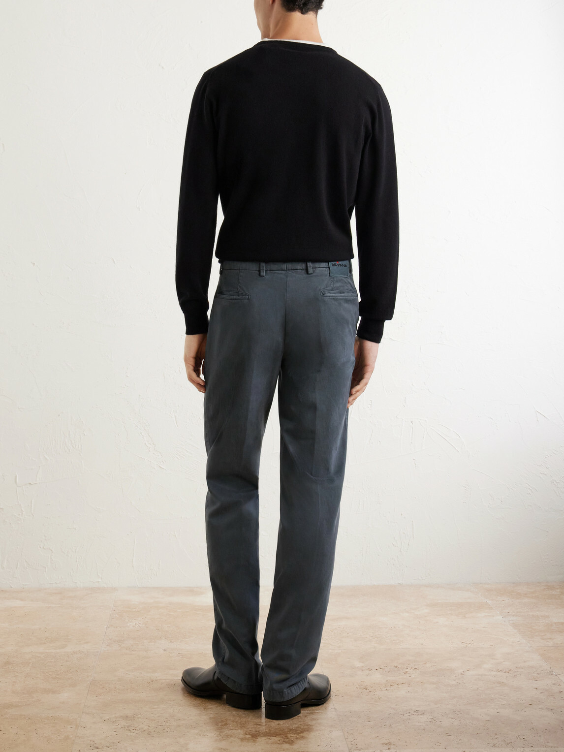 Kiton - Straight-Leg Lyocell-Blend Trousers - Gray