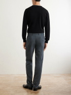 Kiton - Straight-Leg Lyocell-Blend Trousers - Gray