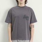 ANNIE HOOD Men's College T-Shirt in Washed Black
