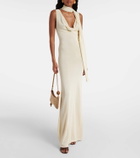 Aya Muse Scarf-detail draped maxi dress