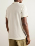 Dunhill - Cotton and Silk-Blend Piqué Polo Shirt - Neutrals