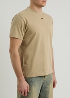 Off-white Arrow Logo Cotton T-shirt Tan