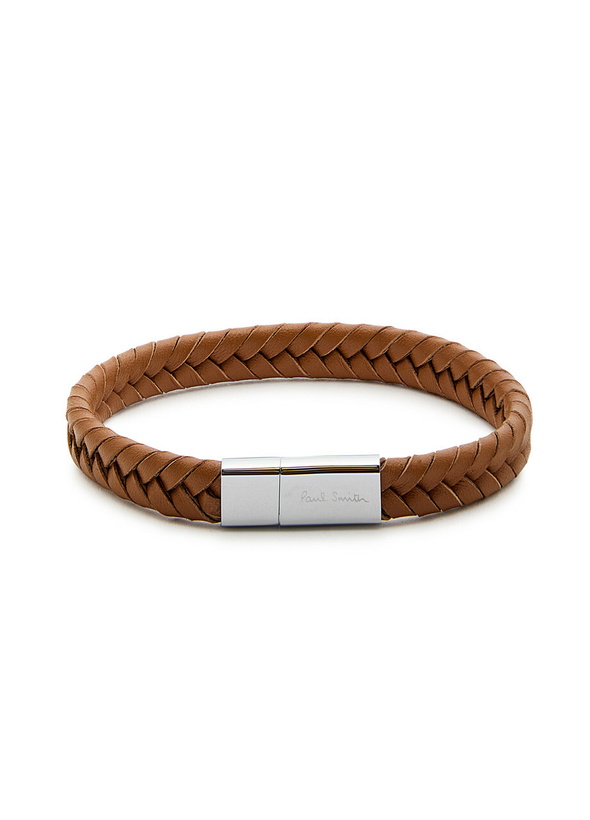 Photo: Paul Smith Braided Leather Bracelet - Brown - One Size