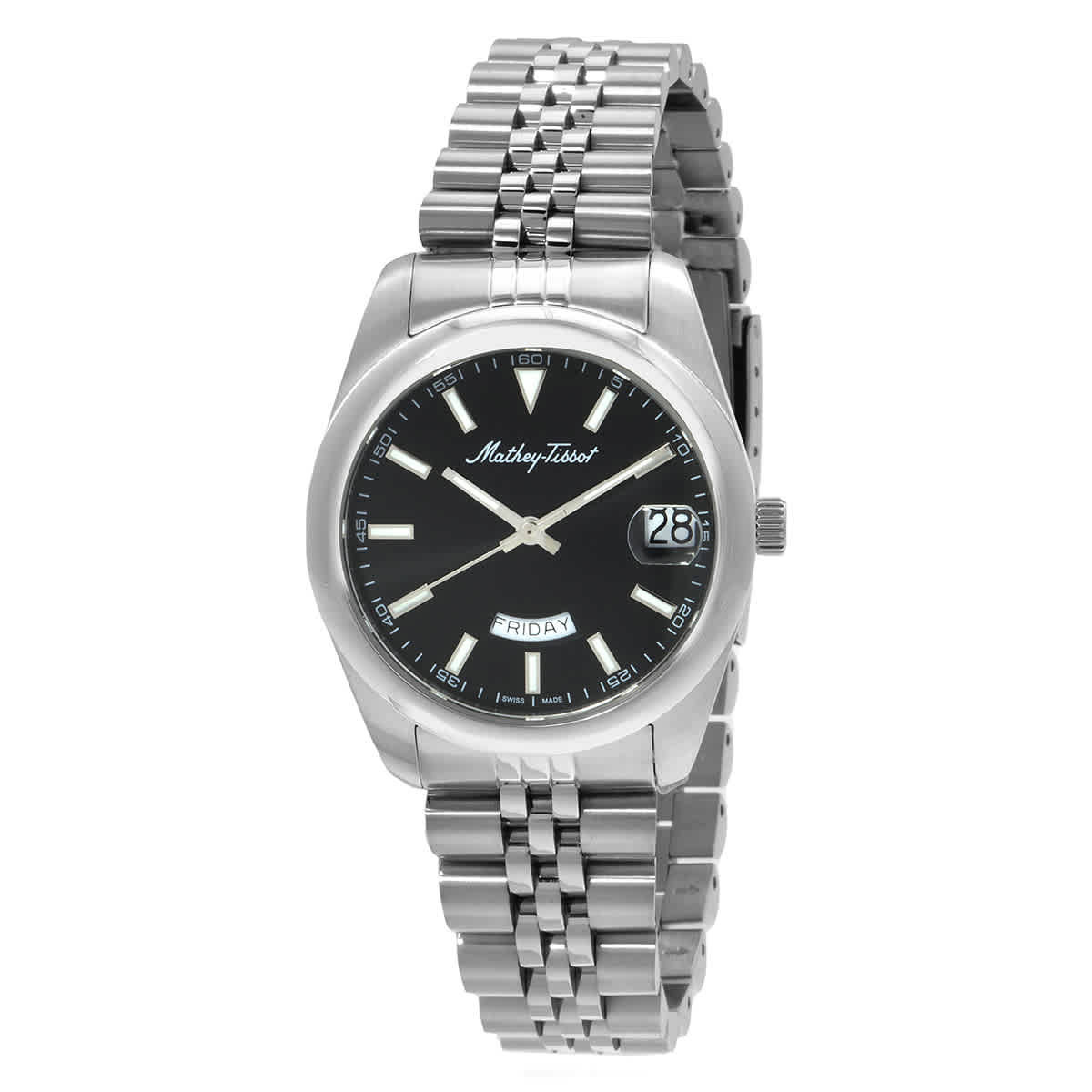 Mathey-Tissot Mathy Day-Date Quartz Black Dial Ladies Watch D510AN