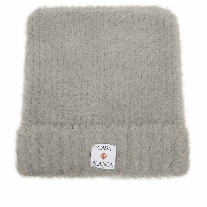 Photo: Casablanca Women's Fluffy Nylon Square Hat in Grey 