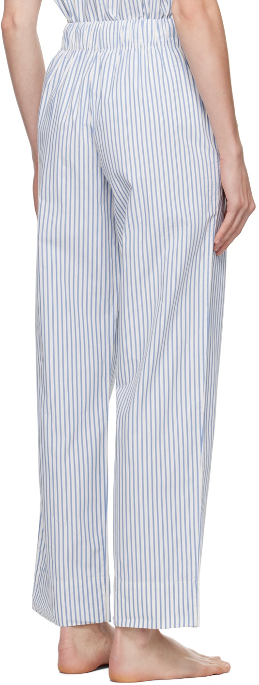 Tekla Blue & White Drawstring Pyjama Pants Tekla Fabrics