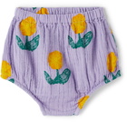 Bobo Choses Baby Purple Wallflower All-Over Bloomers