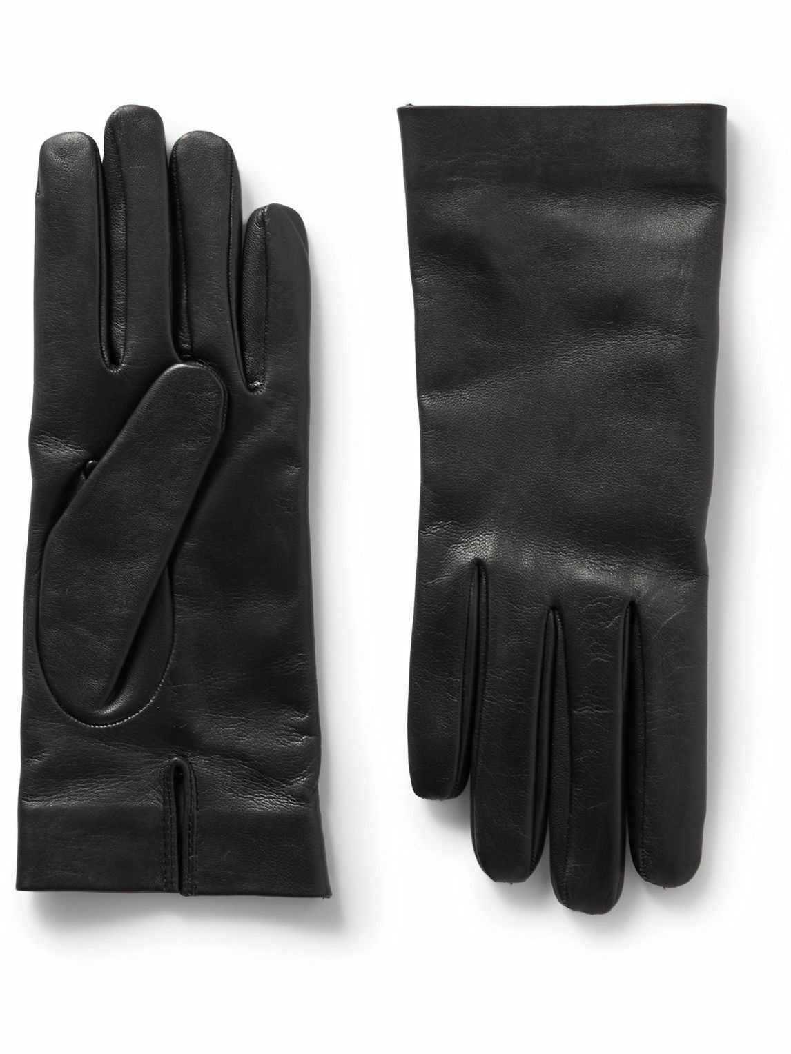 SAINT LAURENT - Leather Gloves - Black Saint Laurent