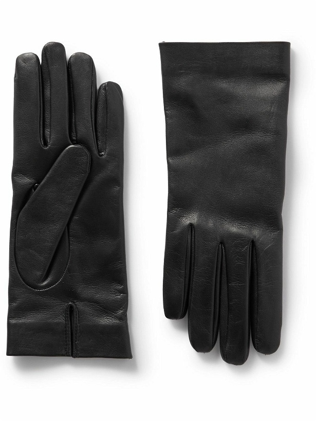 Photo: SAINT LAURENT - Leather Gloves - Black