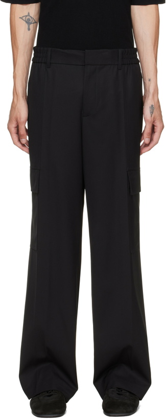 Photo: Helmut Lang Black Wool Utility Trousers