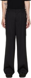 Helmut Lang Black Wool Utility Trousers