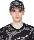 Versace Jeans Couture Black & Gray Printed Chain Cap