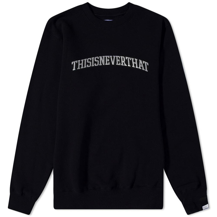 Photo: thisisneverthat Men's Arch Logo Crew Sweat in Black