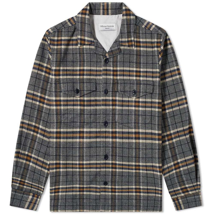 Photo: Officine Generale Jonas Flannel Check Overshirt