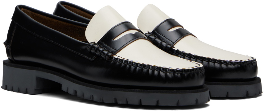Sebago Black & White Dan Lug Loafers