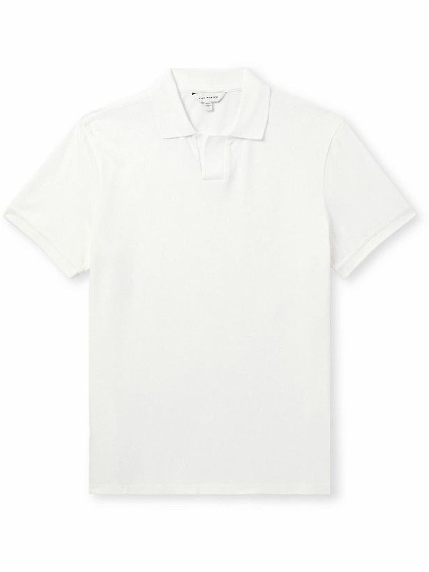 Photo: Club Monaco - Johnny Stretch-Cotton Piqué Polo Shirt - White