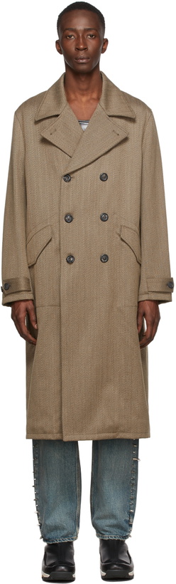 Photo: Our Legacy Brown Long DB Buta Coat