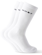 NN07 - Three-Pack Logo-Jacquard Ribbed Cotton-Blend Socks