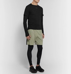 Under Armour - Run Layered Microthread and Waffle-Knit Top - Men - Black