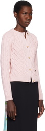 Moschino Pink Organic Cotton Blend Cardigan
