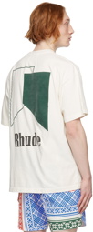 Rhude Off-White Track Logo T-Shirt