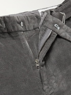 OFFICINE GÉNÉRALE - Owen Tapered Belted Cotton-Blend Corduroy Trousers - Gray