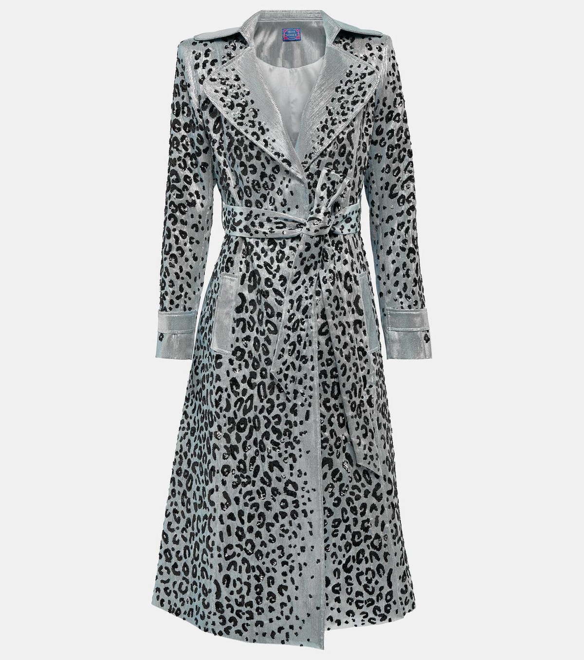 Miss Sohee Leopard-print trench coat
