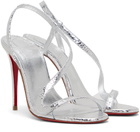 Christian Louboutin Silver Rosalie Heeled Sandals