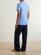 Burberry - Eddie Ekd Cotton Polo Shirt - Blue