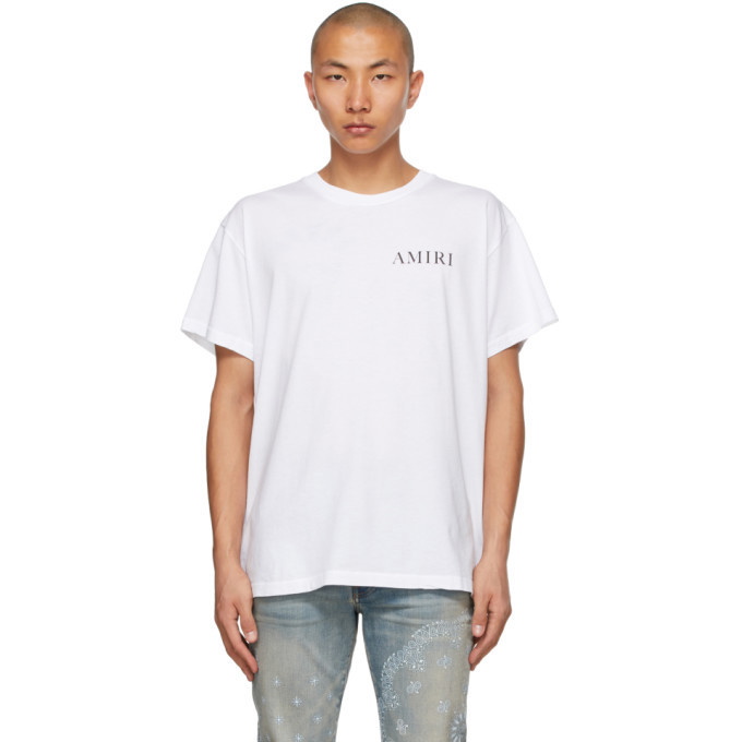 Photo: AMIRI White Leaves Logo T-Shirt