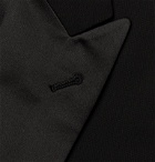 Giorgio Armani - Black Soho Slim-Fit Mulberry Silk Satin-Trimmed Virgin Wool Tuxedo Jacket - Black