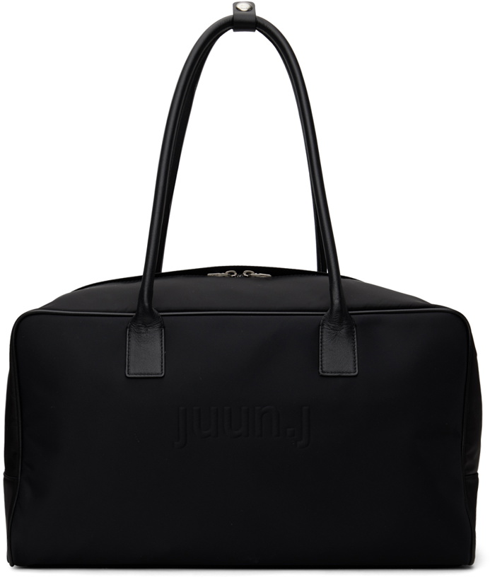 Photo: Juun.J Black Logo Duffle Bag